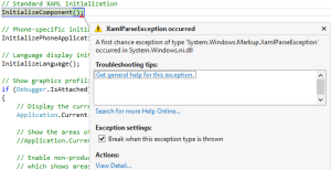 XamlParseException