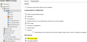 Allow Quick Create