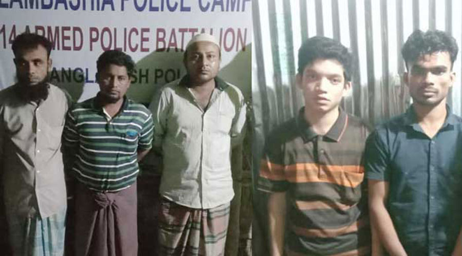 উখিয়ায় রোহিঙ্গা ক্যাম্প থেকে আরসা সদস্য সন্দেহে আটক ৫