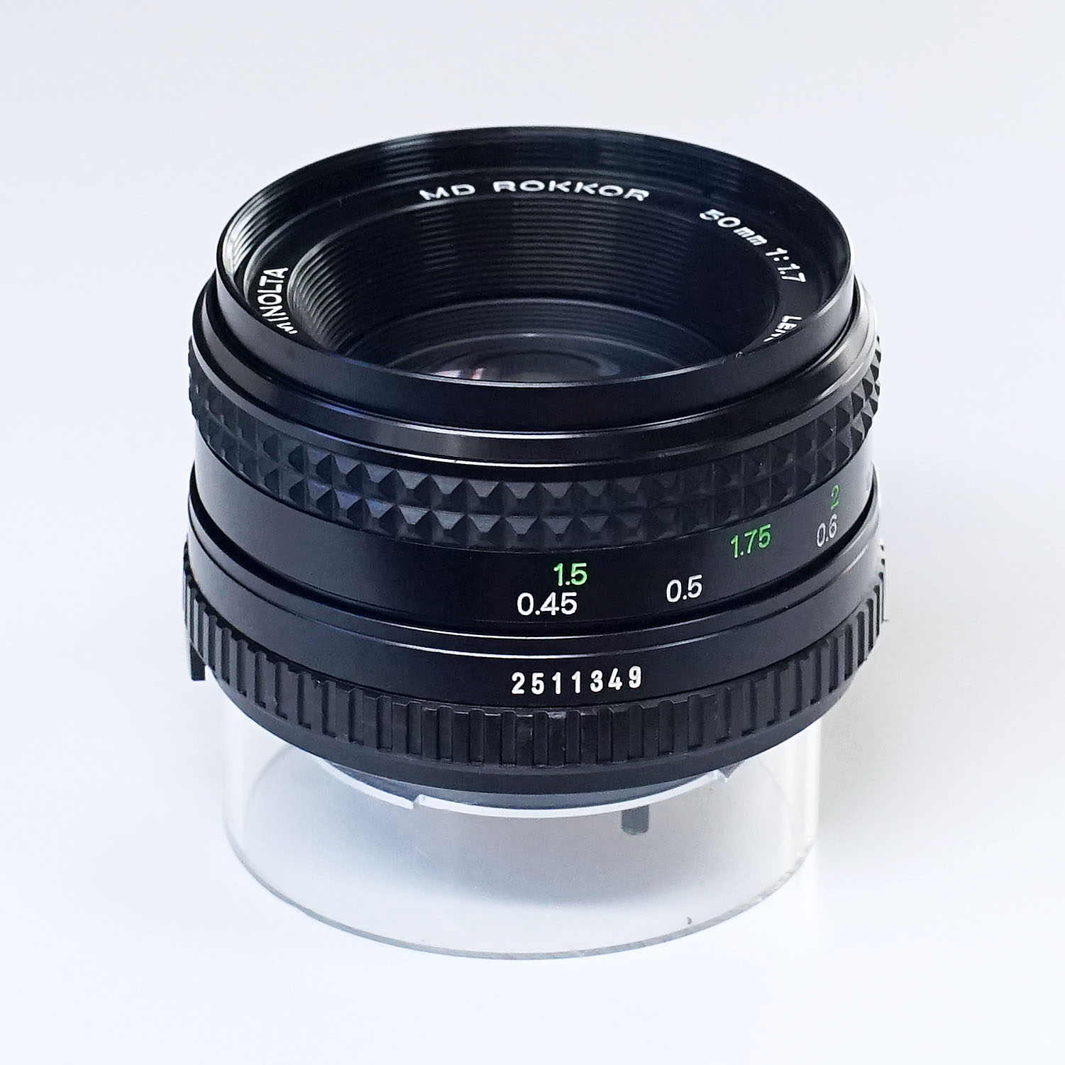 MINOLTA MD ROKKOR 50mm F1.7 前期型 ¥9,800（中古 SRマウント