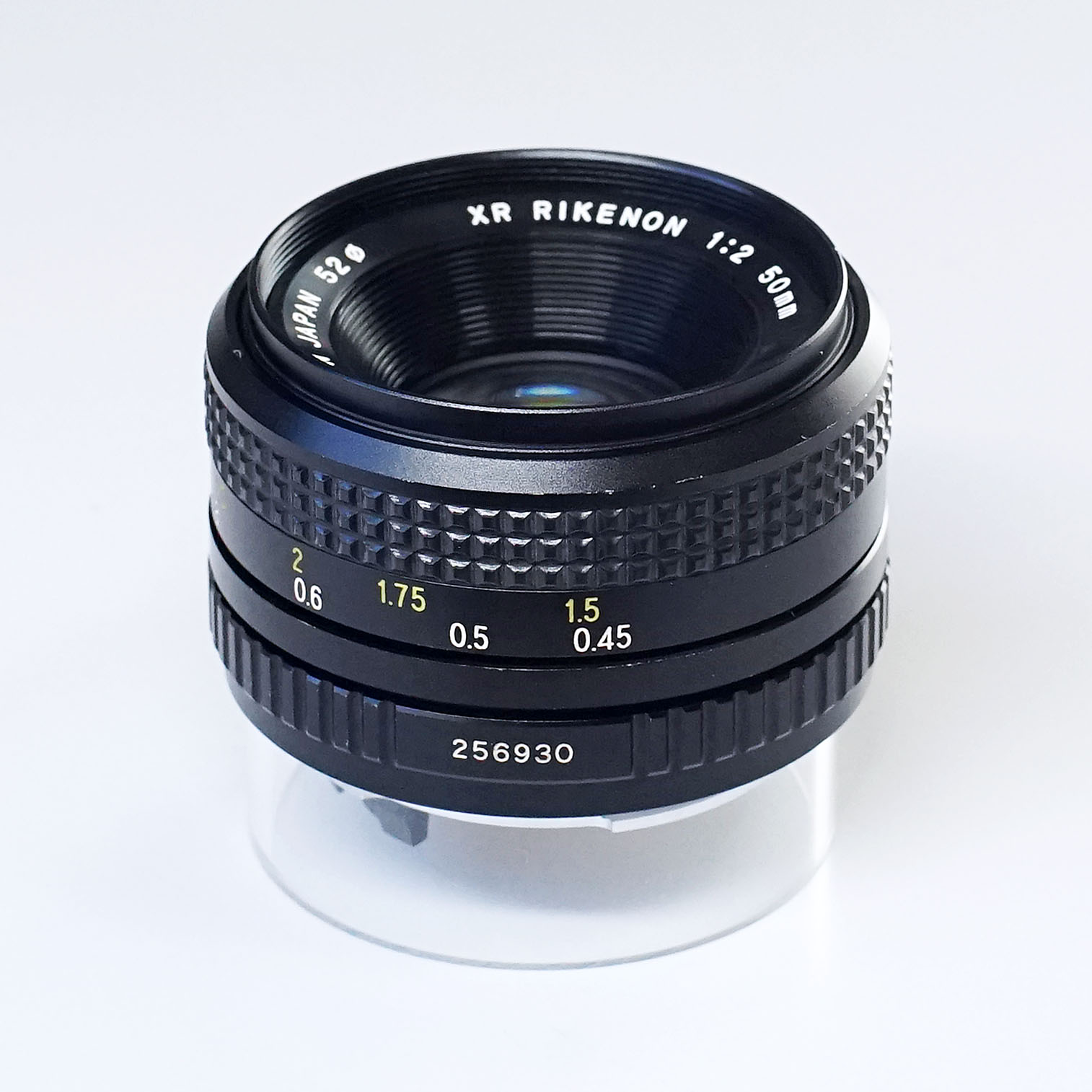 RICOH XR RIKENON 50mm F2 の和製ズミクロンのKマウント RICOH XR RIKENON 50mm F2 初代モデル ¥11,800（中古 Kマウント