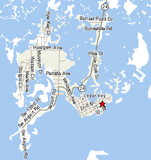 Cedar Key Florida Map Cedar Key And Horseshoe Beach To Cedarkey Map 