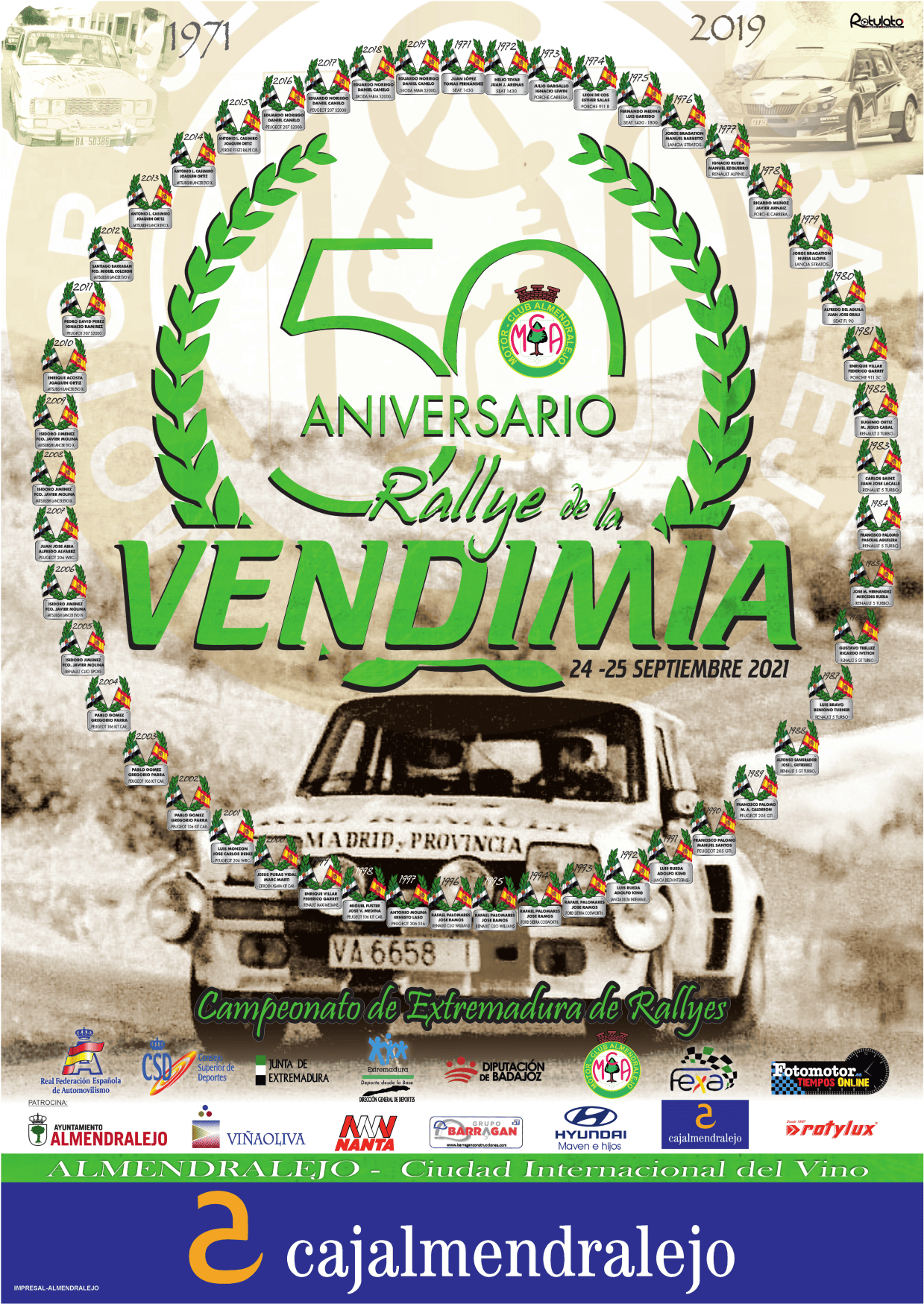 Cartel Oficial del 50 Rallye de la Vendimia 2021