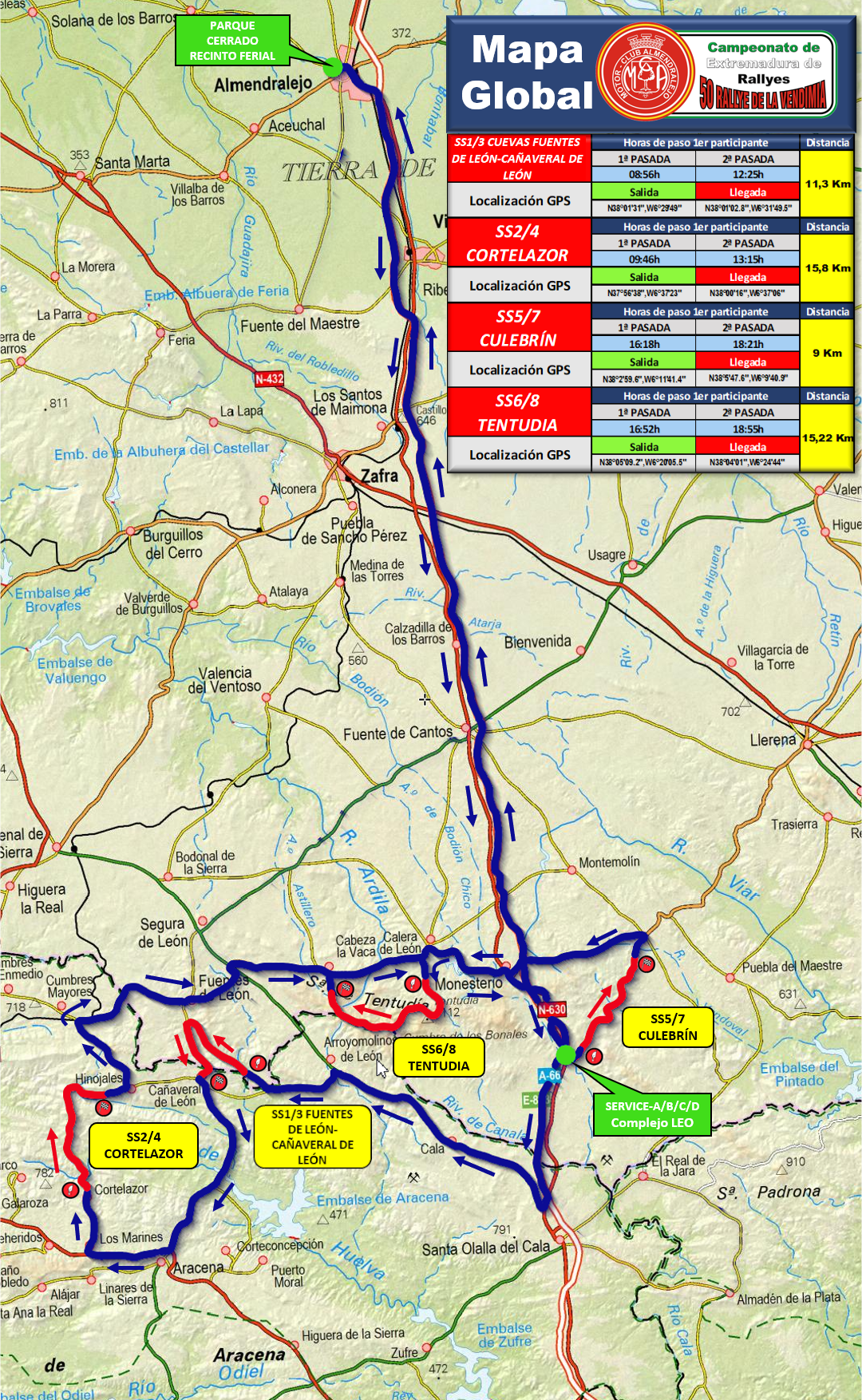 Publicado el recorrido, mapas, y otros documentos relevantes del Rallye