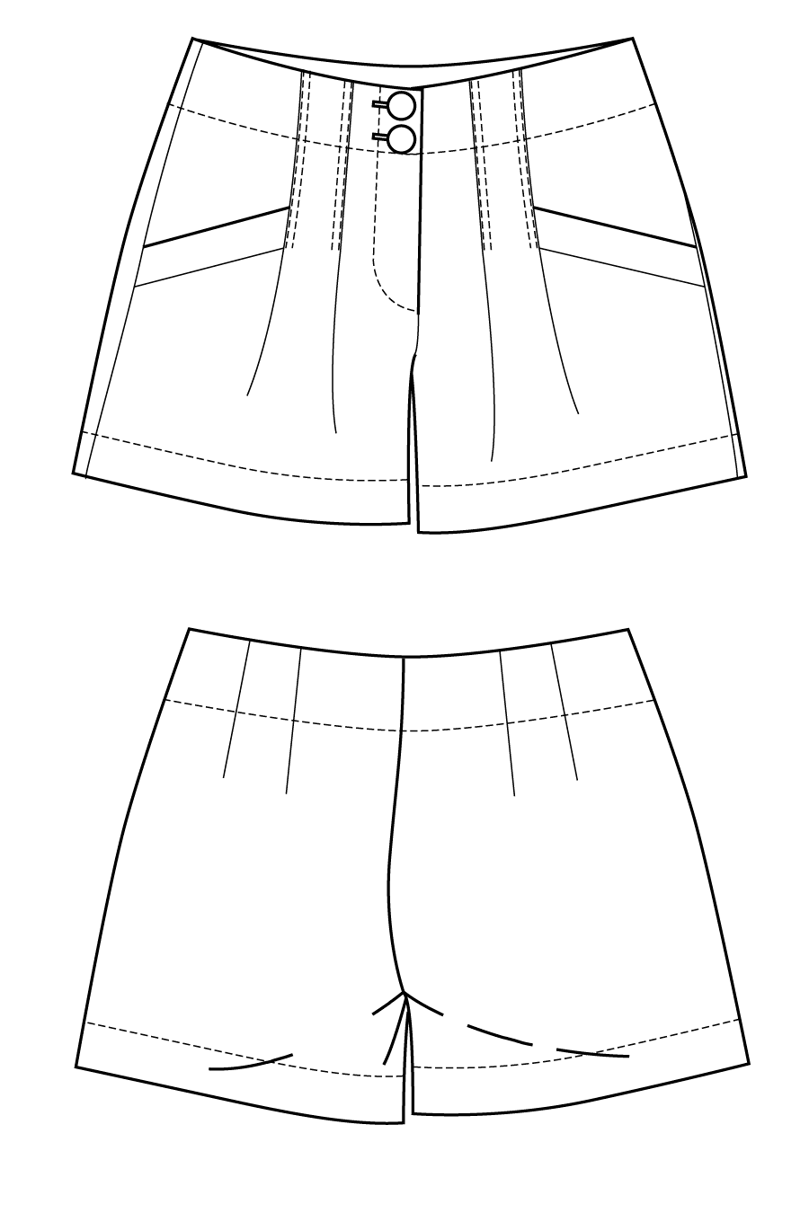Panthea Shorts Sewing Pattern A Classic Playful Design