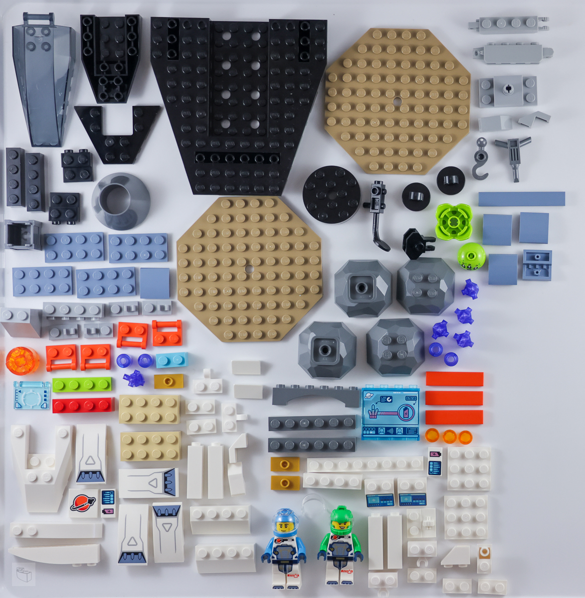 11-Piece Asteroid Space Ore Mines Miniatures - Fleet Scale Starship Terrain For Starfinder & D&D