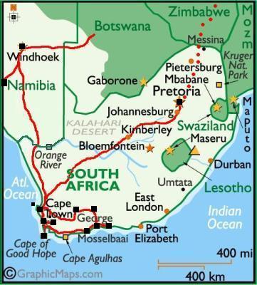 Africa Map Namib Desert