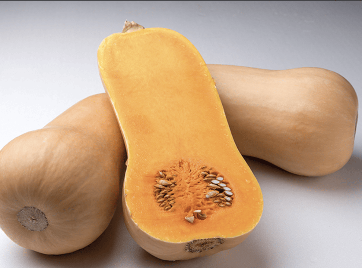 butternut pumpkin/cut