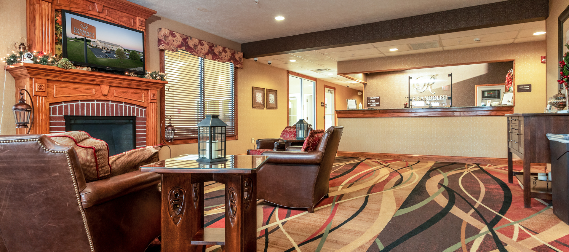 Randolph Inn Front Lobby – Randolph Inn & Suites Winchester Indiana