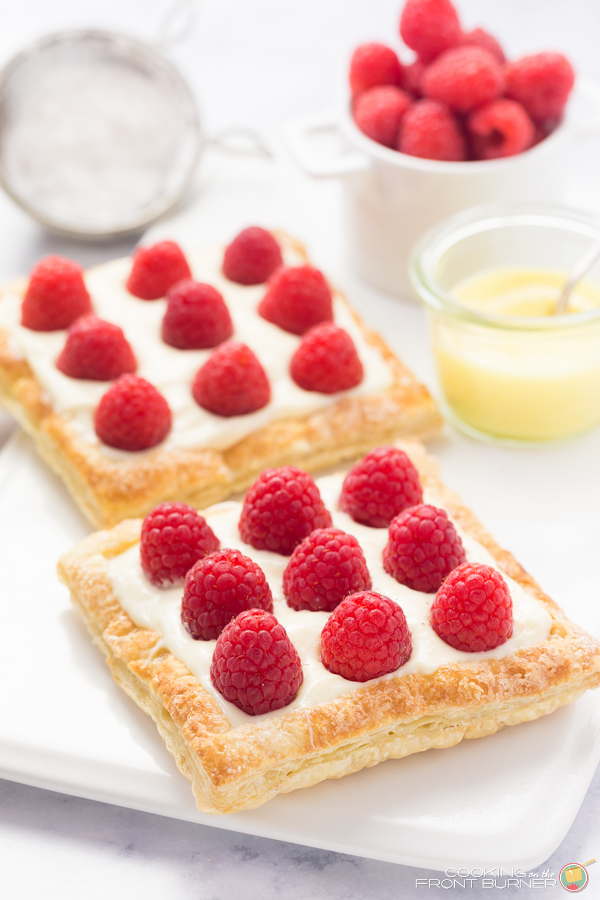 Lemon Raspberry tarts recipe for two people