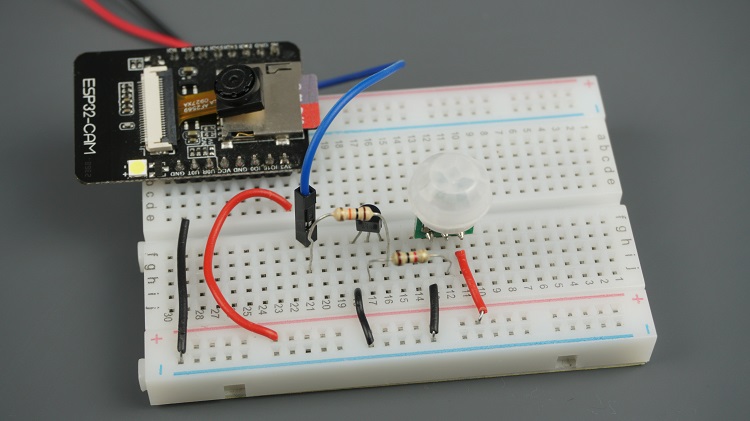 ESP32-CAM PIR Motion Detector with Photo Capture | Random ... pir schematic 