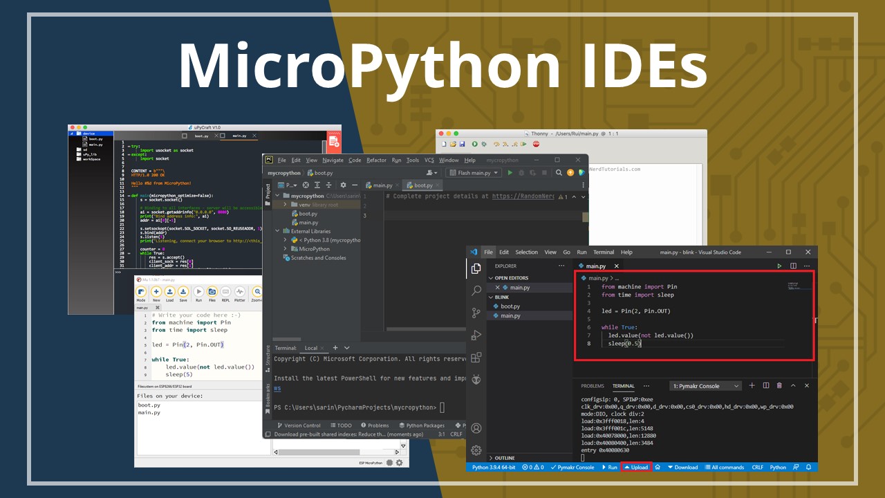 MicroPython IDEs for ESP32 and ESP8266