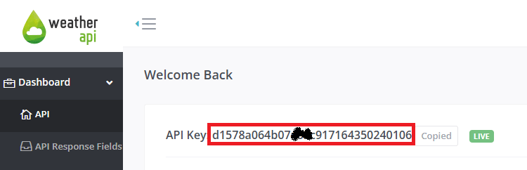 Weather APi Key