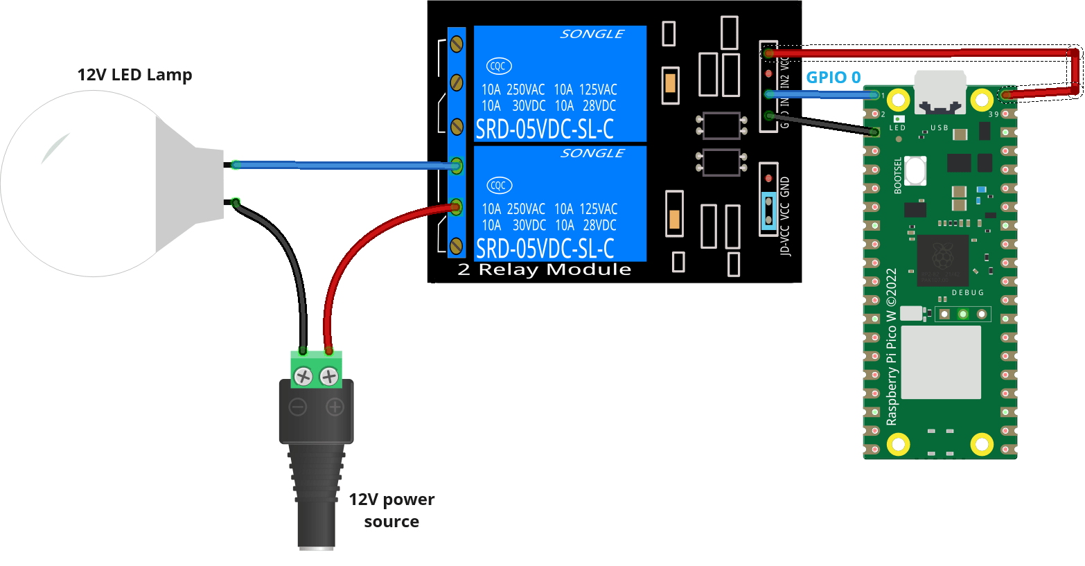 Raspberry Pi Pico - Wiring a Relay Module