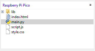 Files saved on the Pico filesystem