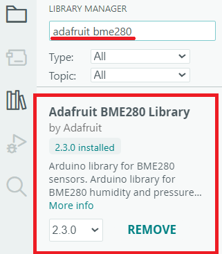 Installing Adafruit BME280 Sensor Library Arduino IDE