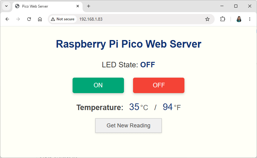 Raspberry Pi Pico web server with html, css and javascript files on the filesystem