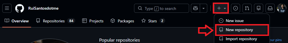 GitHub Create a New Repository for project