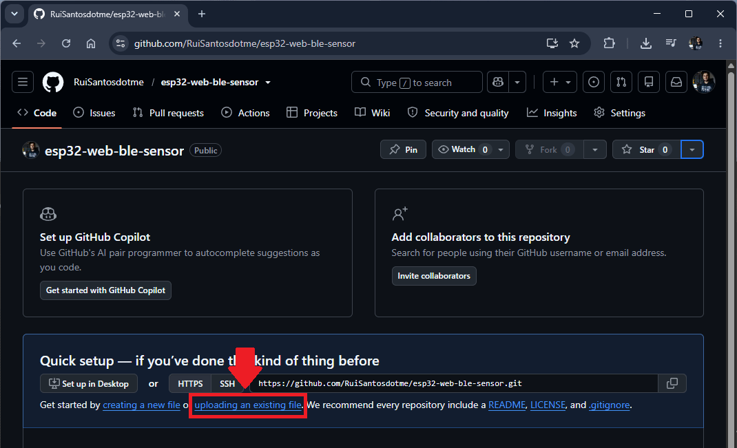 GitHub upload files to repository