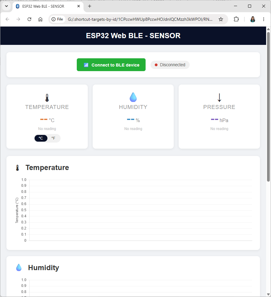 ESP32 Web BLE Sensor App