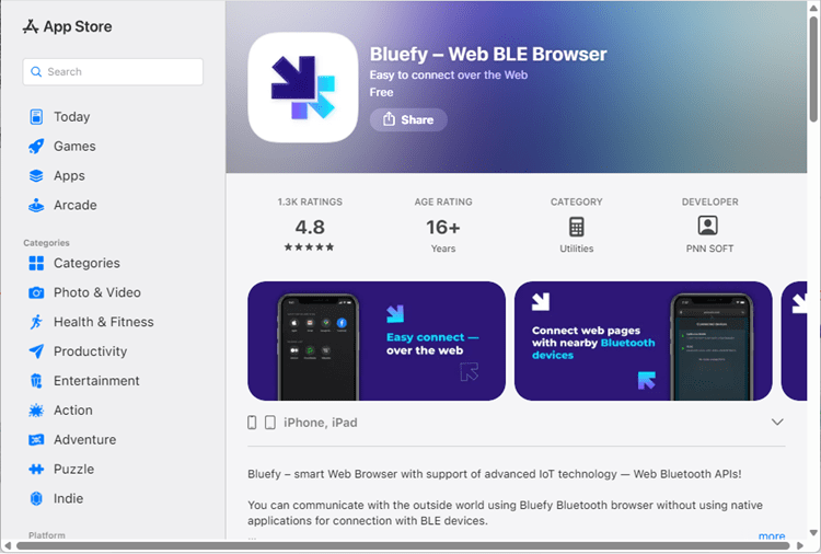 Bluefy app