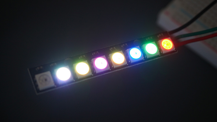 ESP32 WS2812B Addressable RGB LEDs Neopixels Set Colors Individually