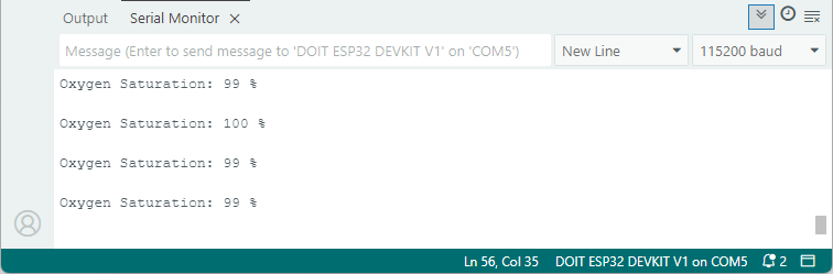 ESP32 Get SpO2 with MAX30102 Arduino IDE