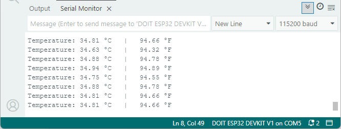 ESP32 Get temperature with MAX30102 Arduino IDE