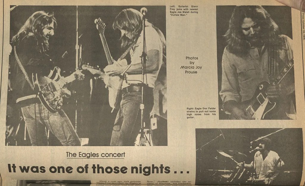 Eagles at Arizona State University 1976 - Randy Meisner Hearts On Fire