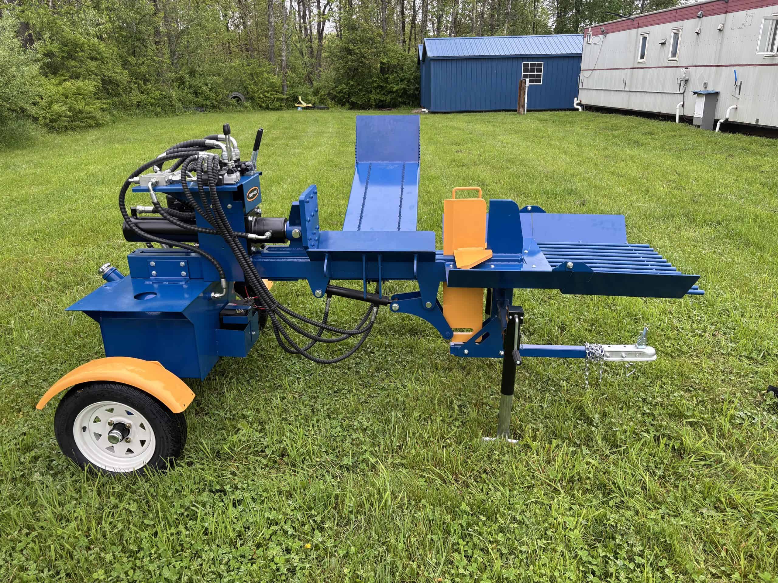 Portable sawmill for efficient timber processing and wood cutting on-site.