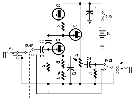 Rangkaian Efek Fuzz Gambar Skema Rangkaian Elektronika