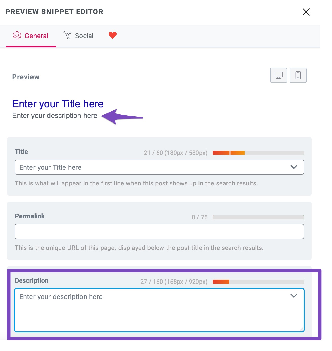 Plugins may add additional fields to the user profile, which in turn adds new key/value pairs to the wp_usermeta database table. How to Enter SEO Meta Title, Description, and Focus Keyword » Rank Math