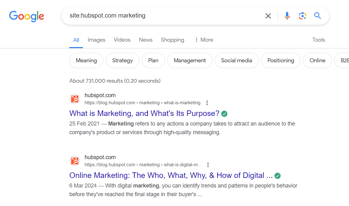 Google site search: how to search a specific website (with examples