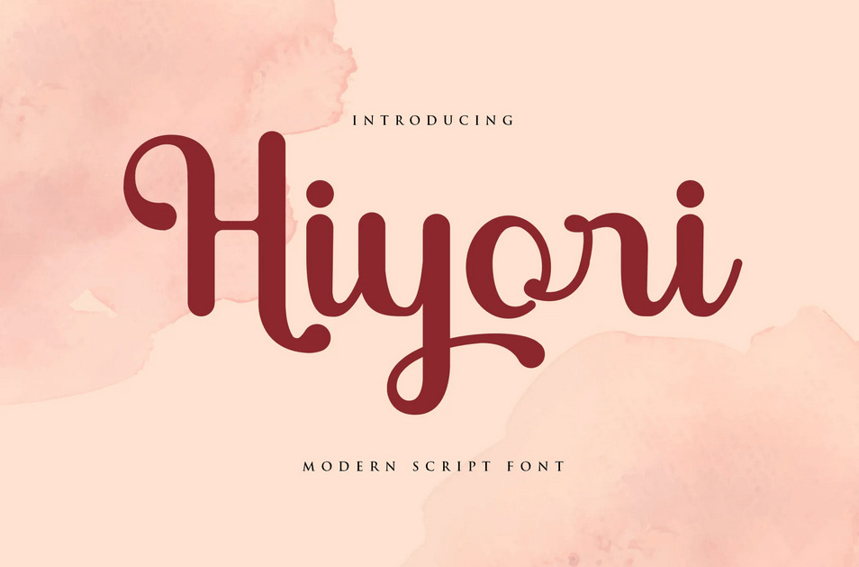 12. Hiyori Modern Script Font