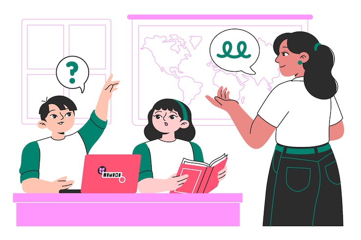 Asking Questions Illustration