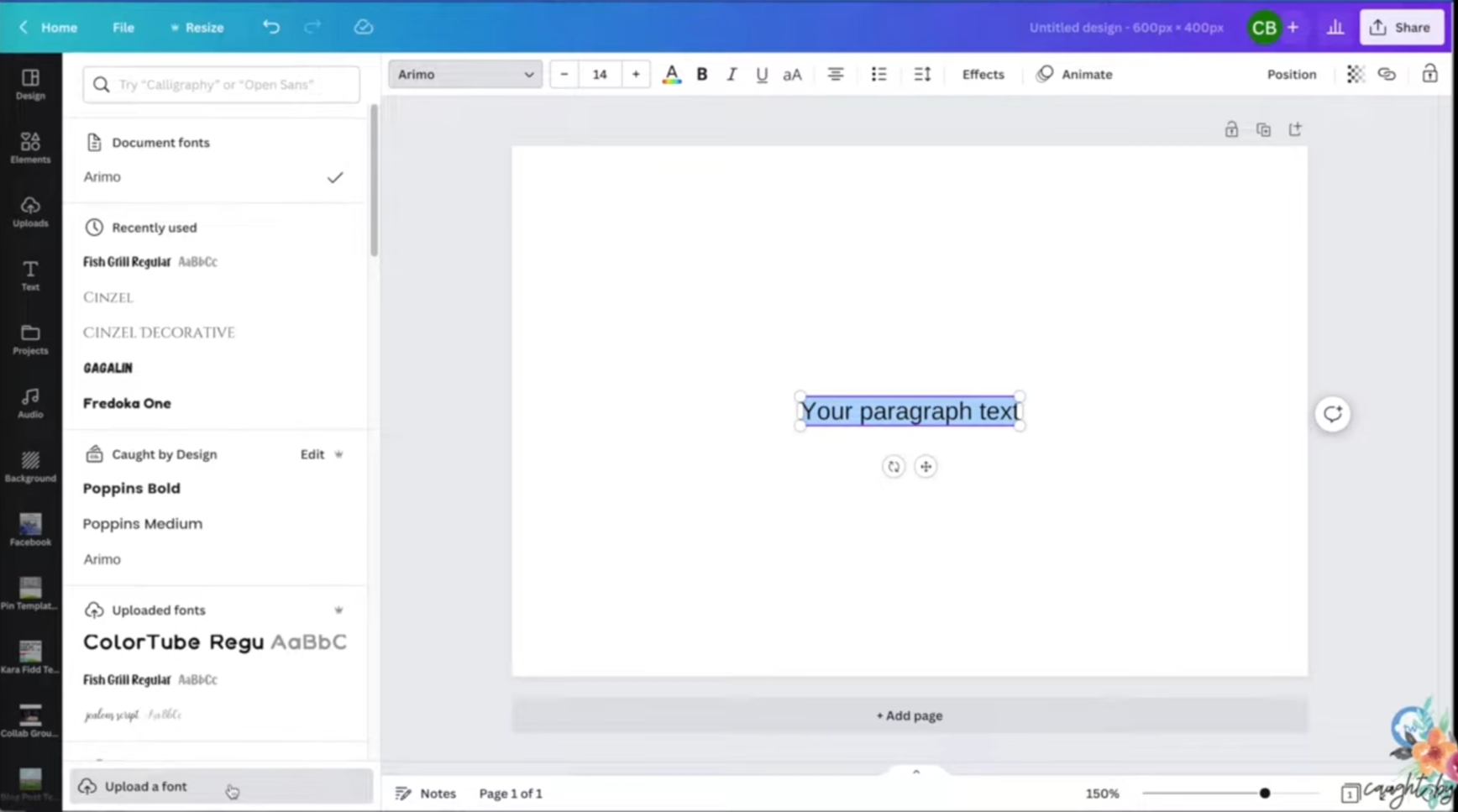 Uploading Fonts to Canva