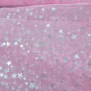 Organza Gasa Cristal Estrellas Celeste
