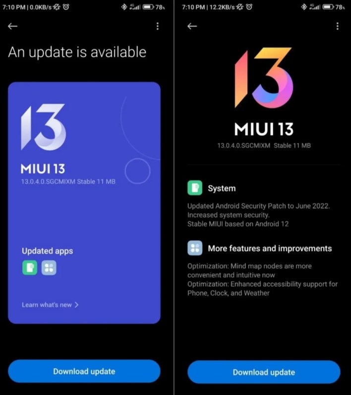 تحديث MIUI 13