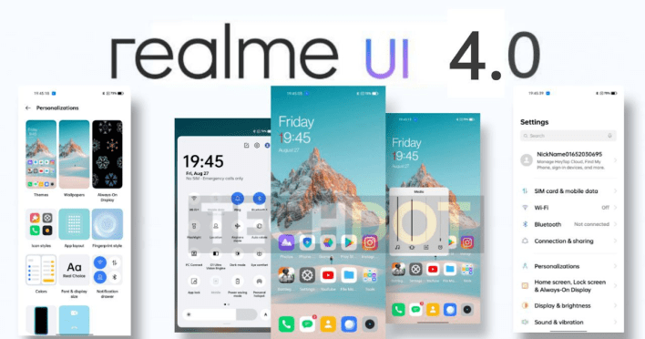 واجهة Realme UI 4.0