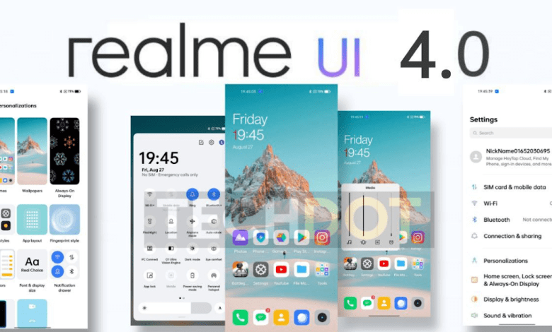 واجهة Realme UI 4.0