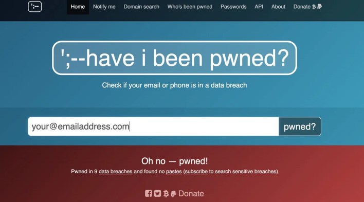 محرك بحث Have I Been Pwned للتحقق من حساباتك