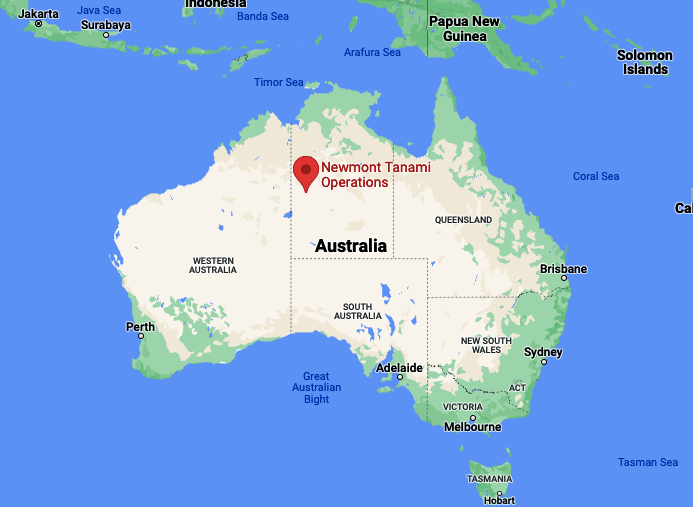 Tanami Desert Map Newmont Mine.