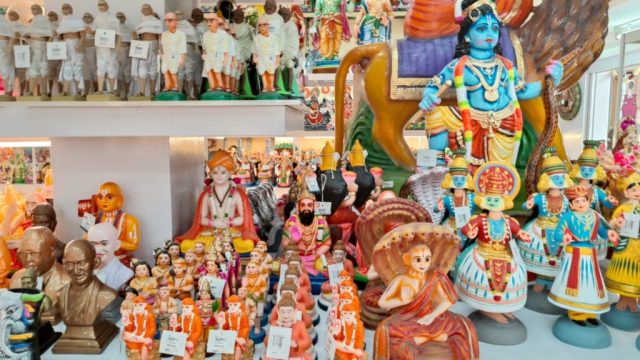 A view of the dolls at Bombe Mane, Mysore