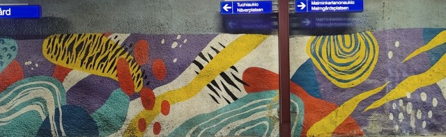 Art in underground stations in Helsinki
