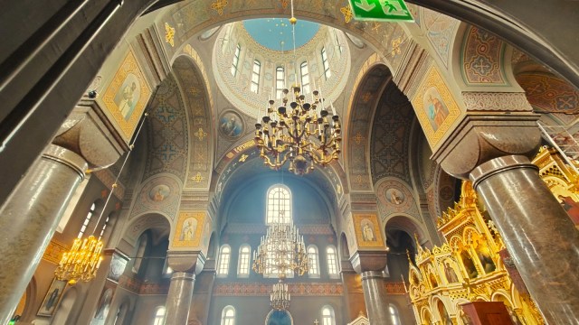 Inside Uspenski Cathedral in Helsinki
