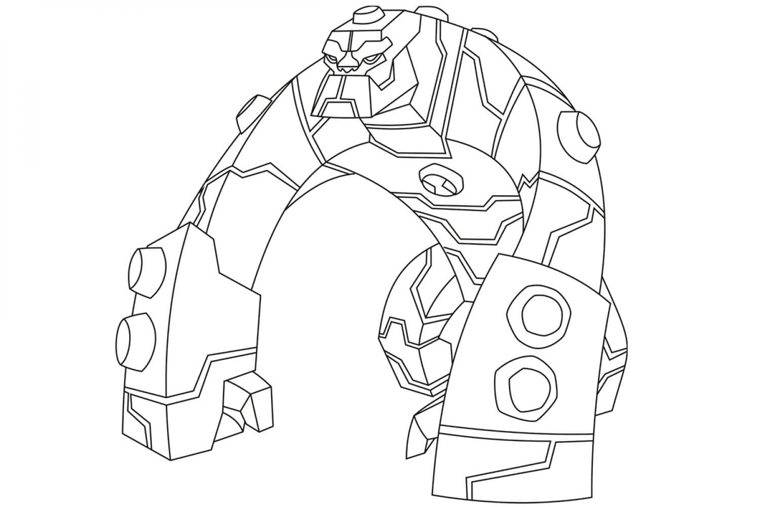 Ausmalbilder Graue Eminez Ein Alien Aus Ben 10 Zum Ausdrucken