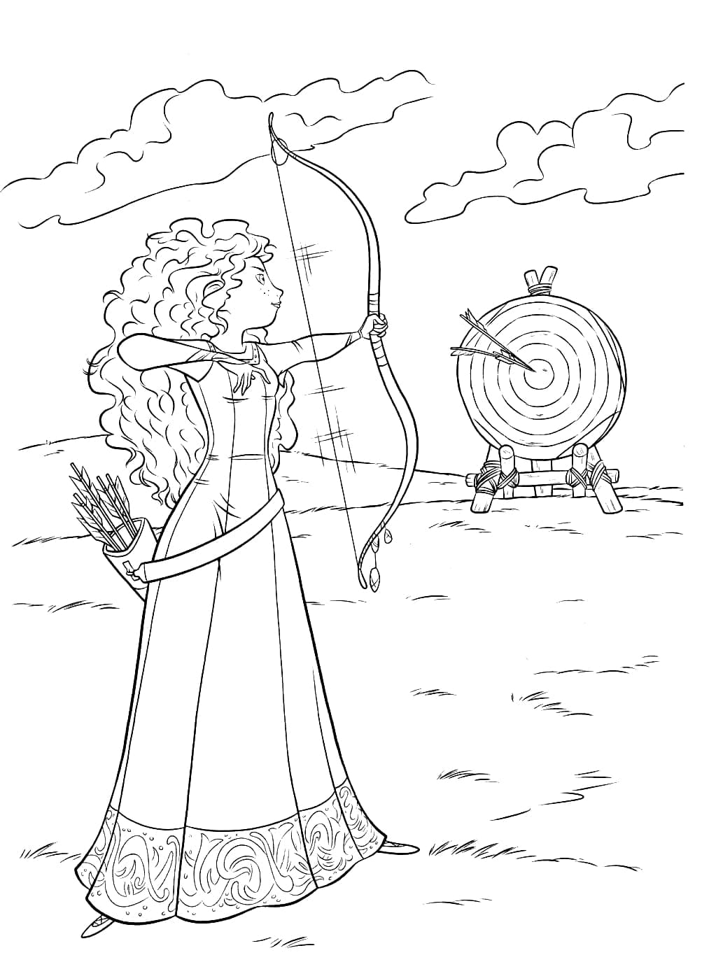 Ausmalbilder Merida Legende Der Highlands Malvorlagen Kostenlos Zum Ausdrucken