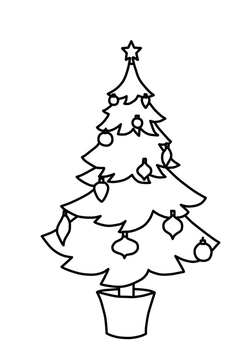 Ausmalbild Kinder Schmucken Christbaum Christbaum Ausmalbilder Ausmalbilder Kinder