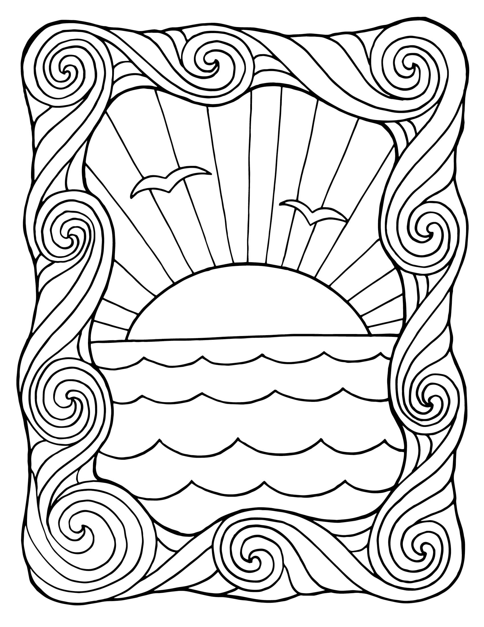 sunset coloring pages 60 pictures free printable