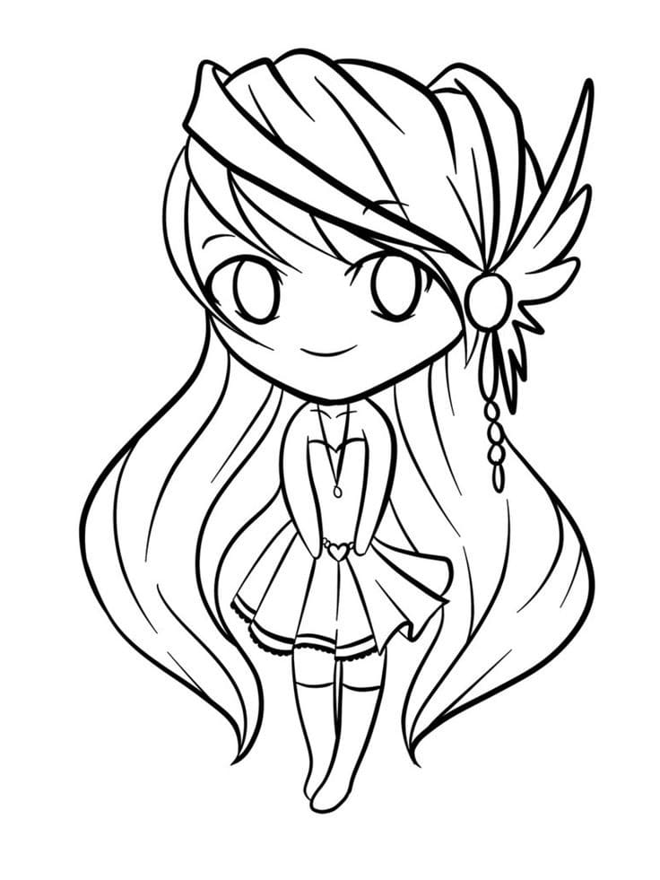 wallpapers Anime Chibi Coloring Pages Easy chibi coloring pages 100 pictures